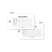 Customizable Plastic Double Sided Tag