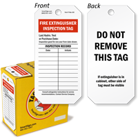 Fire Extinguisher Inspection   Do Not Remove This Tag