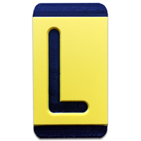 Horizontal Mounting  Character Black on Yellow "L"