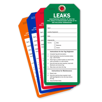 Leaks Tag It Color Coded Leak Identification Tag