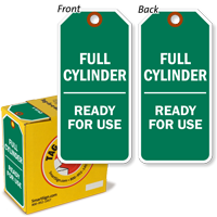 Full Cylinder Ready For Use Durable Plastic Tag in a Box