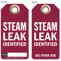Steam Leak Identified Tag
