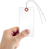 White Tyvek Shipping Tags (with pre attached wires)