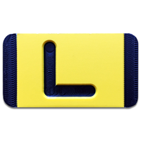 Vertical Mounting  Character Black on Yellow "L"