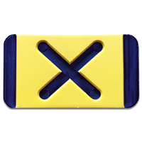 Vertical Mounting  Character Black on Yellow "X"