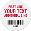 Circular Custom Barcode Tags