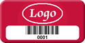 Sequential Barcode Custom Asset Tag, Logo