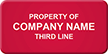 Asset Tag without Numbering, three lines text