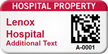 Custom 2D Hospital Property Barcode Asset Tag