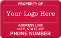 Asset Label, Property of Company Name Phone Number