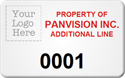 Asset Label, Property of Company Name with Numbering