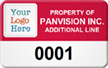 Asset Label, Property of Company Name with Numbering
