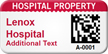 Custom 2D Hospital Property Barcoded Asset Tag