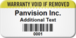 Custom Warranty Void If Removed Tag with Barcode