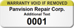 Personalized Warranty Void Asset Tag with Numbering