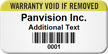 Barcoded Warranty Void If Removed Custom Asset Tag