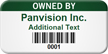 Owned By Custom Barcode Asset Tag 