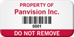 Do Not Remove Custom Asset Label with Barcode