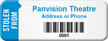 Custom Stolen From Barcode Asset Tag
