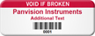 Void If Broken Custom Asset Tag with Barcode
