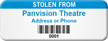 Customized Stolen From Asset Tag with Barcode