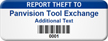 Customizable Report Theft Asset Tag with Barcode