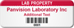 Personalized Lab Property Asset Tag with Barcode