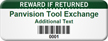 Custom Reward If Returned Asset Tag with Barcode