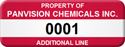 Asset Label, Company Name with Numbering