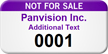 Not For Sale Personalized Asset Tag with Numbering
