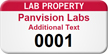 Lab Property Custom Asset Label with Numbering