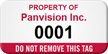 Do Not Remove This Tag Custom Numbered Asset Label