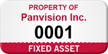 Custom Fixed Numbered Asset Tag