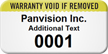 Custom Warranty Void If Removed Tag with Numbering
