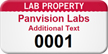 Custom Lab Property Asset Tag with Numbering