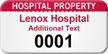 Custom Hospital Property Asset Tag with Numbering