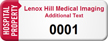 Customized Hospital Property Asset Tag with Numbering