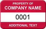 Asset Tag Sequential Numbering, three lines text