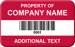 Sequentially Numbered Economy Asset Label, text, separated