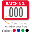 BATCH NO., with consecutive numbering