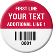Custom Barcode Circular Tags