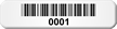 Consecutive Pre Numbered Barcode Labels, 0.25in. x 1in