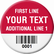 Customizable Barcode Number Circle Tag