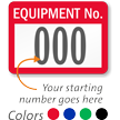 FoilGuard Equipment Number Metal Asset Labels