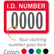 ID Number   Prenumbered Labels (Pack of 1000)
