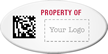 Create Oval 2D Barcode Asset Tag with Logo