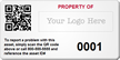 Personalized Asset Tags with QR Code, logo 