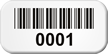 Pre-Numbered Sequential Barcode Labels, 0.5in. x 1in.