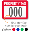 Property Tag Consecutive Numbered Labels