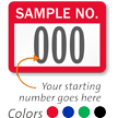 Sample No. Label, Consecutive Numbering